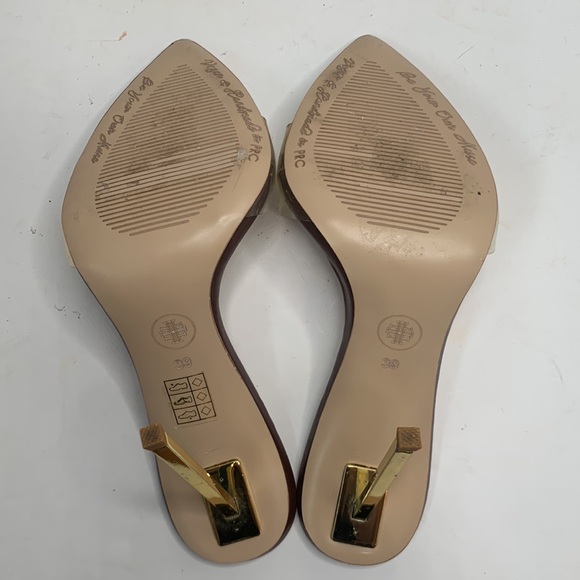 Femme Los Angeles Azucar Translucent Slippers Heels Stilettos S-013 Sz 9 - Picture 9 of 11